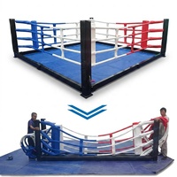 Anneau de boxe et de Muay Thai professionnel pliable 16/16, anneau de compétition monté au sol à vendre
