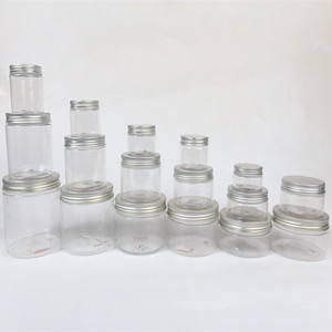 jar black plastic 1000ml/800ml/500ml/400ml/300ml/200ml/100ml,pet cosmetic plastic jar,clear pet plastic container with lid