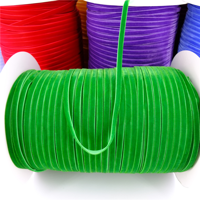 6 мм бархатная лента 1/4 дюйма, мягкие нейлоновые бархатные ленты, Швейные кружевные ленты, Аксессуары