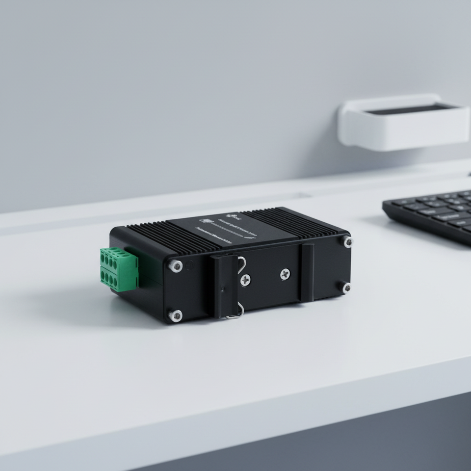Elink Mini Industrial 1-Port 100/1000X SFP to 1-Port 10/100/1000T 90W PoE++ Media Converter LNK-IMC3012P90-SFP