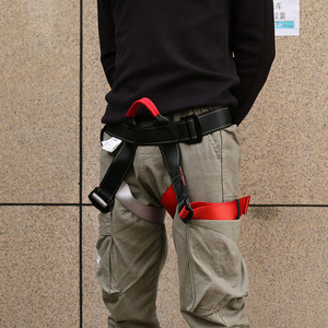 Arnés de escalada SOB de medio cuerpo con asa roja para escalada en roca y descenso con cuerda - Product Image 2