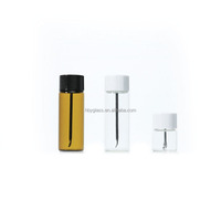 Flacon en verre ambré de 5 ml, 7,5 ml, 15 ml avec bouchon à vis, petit flacon vide pour médicaments avec cuillère doseuse pour poudre