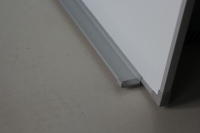 Tableau blanc effaçable à sec Ohsung AW23 à fixation murale, cadre en aluminium argenté pour salles de classe, bureaux et salles de réunion