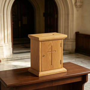 Solid Wood Offering &amp; Tithe Boxes for School and <strong>Church</strong> Use Modern Design Eco-Friendly &amp; Durable Commercial Furniture - Product Image 1