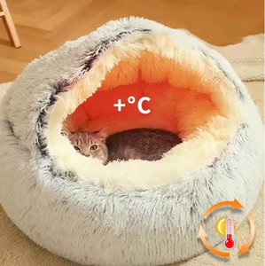 Tempat tidur kucing peliharaan lembut musim dingin bantal kucing bulat rumah kucing keranjang hangat tas tidur hewan peliharaan kandang kucing untuk anjing kucing kecil - Product Image 2