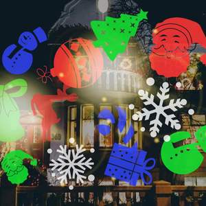 ไฟฉายโปรเจคเตอร์ลายหิมะ LED RGB IP65 สำหรับคริสต์มาส 16 แบบ ขายส่ง - Product Image 6