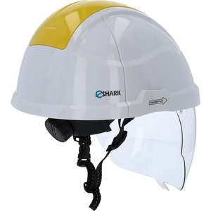 KS TOOLS Casco protector de trabajo con protector facial, amarillo - Product Image 2