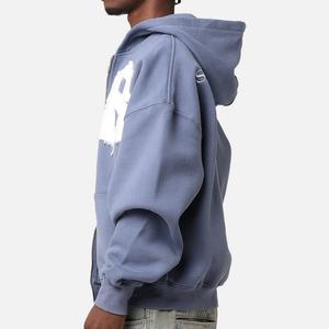 Sudadera con Capucha Oversize de Alta Calidad Estilo Y2K Hip-Hop, con Estampado Vintage Lavado y Parches, Cremallera y Logo Casual - Product Image 2