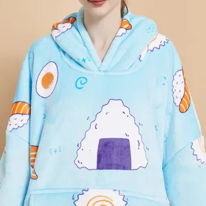 卸売りスウェットシャツブランケットパーカー冬用パジャマ特大服女性用パジャマ - Product Image 5