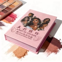 Palette de fards à paupières multicolores lumineux et scintillants, maquillage en poudre pigmentée pour le visage et les yeux, coffret cadeau à couvercle rabattable