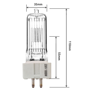 Honeyfly gx9.5 <span class=keywords><strong>Halogen</strong></span> Marine đèn 230V 650W/1000W/1200W fva <span class=keywords><strong>cp70</strong></span> CP90 <span class=keywords><strong>Halogen</strong></span> đèn sân khấu ánh sáng viên nang cho OS-64745 OS-64754 - Product Image 3