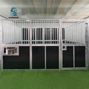 Panneaux de box modulaires galvanisés robustes pour écuries temporaires extérieures, portables, pour fermes, ranchs et centres équestres - Product Image 4