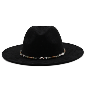 Fashion Women Men Fedora <strong>Hat</strong> Suede Flat Fedora <strong>Lady</strong> Gentleman Gambler Panama <strong>Trilby</strong> With Band Size 58CM Retro Jazz Fedora <strong>Hats</strong> - Product Image 2