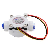 Capteur de débit d'eau ZJ-S402B SEA Dijiang avec compteur de 2280 impulsions 0,3-6 LPM OEM de qualité alimentaire POM à effet Hall 24V Débitmètre à turbine