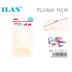 Plumes blanches ILAN Pluma 11 cm pour artisanat et décorations - Product Image 1