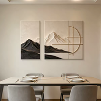 Peinture murale en porcelaine cristalline abstraite minimaliste, paysage neutre aux tons terreux, pour décoration intérieure, œuvre d'art à suspendre, vente en gros