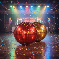 Boule de Noël gonflable géante personnalisée avec miroir, ventilateur intégré - Grand ballon brillant pour décorations de fête et événements
