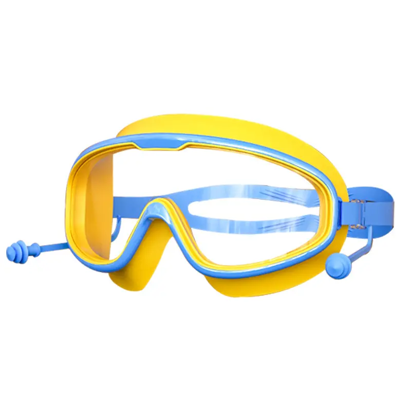 Children's swimming goggles Girls and boys large frame waterproof and fog-proof hd transparent student baby swimming glasses