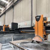 Nouvelle scie à pierre de type pont infrarouge JULUN, moteur contrôlé par PLC, 18,5 kW, marbre, granit, table de travail automatique rotative