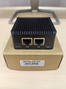 บอร์ดพัฒนาขนาดเล็ก <span class=keywords><strong>NanoPi</strong></span> R2S Plus RK3328 พอร์ต Gigabit Ethernet คู่ หน่วยความจำ EMMC 32GB รองรับ M.<span class=keywords><strong>2</strong></span> WiFi - Product Image 2