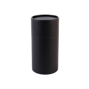 Black Cylinder Paper Tube <b>Box</b> for Cosmetic Use Recyclable Duplex Board Uncoated - Product Image 1