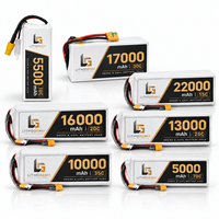 Baterai Drone RC FPV Lipo 16000mAh 6S 22.2V 4200/5200/6000/6500/7000/8000/9000mAh 100C Baterai Lipo Untuk Drone FPV UAV