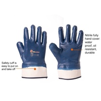 Gants de protection imperméables en nitrile résistant à l'huile avec doublure en jersey et manchette de sécurité pour la construction et l'ingénierie – Approvisionnement direct usine