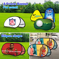 Bannière publicitaire triangulaire pliable personnalisée en gros, cadre A portable pour promotion verticale