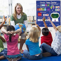 Venta al por mayor Calendario Gráfico de bolsillo Círculo Tiempo Centro de aprendizaje Escuela en casa Aula Educativa Niños Aprendizaje Clima Gráfico de bolsillo