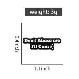 Non abusare di Me, io Gum semplice spilla in smalto con lettera, vestiti con spilla, zaino con risvolto, regalo di gioielli per gli amici - Product Image 6