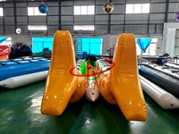 Bateau banane gonflable amusant pour jeux aquatiques, certifié CE, utilisation extérieure, couleur personnalisable pour usage commercial et résidentiel