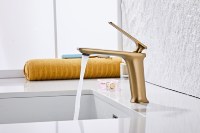 Robinet de lavabo moderne en laiton, design personnalisé, à poignée unique, à poser sur le comptoir, mitigeur chaud/froid haut, avec valve en céramique, directement de l'usine