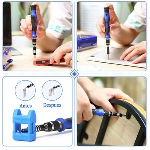 Bộ tuốc nơ vít chính xác 142 trong 1 bộ công cụ sửa chữa máy tính xách tay chuyên nghiệp 120 khoan bit máy tính bảng với Túi Oxford di động - Product Image 5