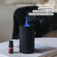 Diffuseur d'arômes électrique portable, humidificateur à flamme, capacité de 150 ml, bruit inférieur à 42 dB, garantie d'un an - Diffuseur d'huiles essentielles parfumées