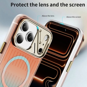 เคสโทรศัพท์ลายกระเป๋าเดินทางแบบไล่เฉดสีด้าน พร้อมแม่เหล็กสำหรับ iPhone 18 17 Pro Max  พร้อมกรอบโลหะป้องกันกล้อง กันกระแทก - Product Image 2