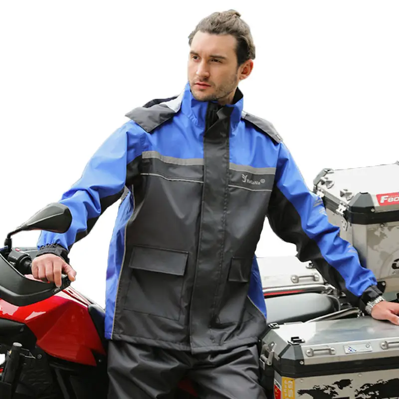 Jas Hujan Sepeda Motor, Pakaian Hujan Reflektif Olahraga Sepeda Motor Kualitas Tinggi