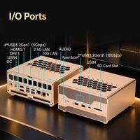 AMD Ryzen AI Max Plus PRO 495 Mini PC 192GB LPDDR5x 4x M2 NVMe SSD WiFi 7 Dual LAN 10G 2500M USB4 8K Komputer Desktop