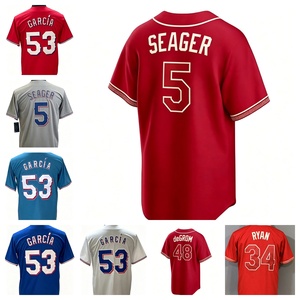 Nouveau maillot de <span class=keywords><strong>baseball</strong></span> SEAGER pour hommes, 53 GARCIA, 48 deGROM, 34 Ryan, broderie respirante, <span class=keywords><strong>chemise</strong></span> de sport - Product Image 1