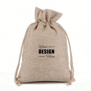 Bolsas de Regalo de Lino con Cordón - Bolsas Ecológicas con Logotipo Personalizado para Recuerdos de Fiesta, Manualidades o Regalos (Marca Personalizada) - Product Image 1