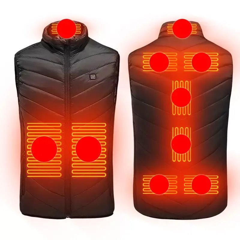 Best Selling Mens Verwarmde Vest Wasbaar Lichtgewicht Zip Verwarmde Vest