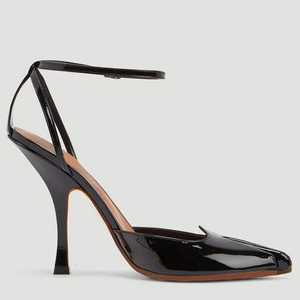 Sandalias de tacón alto para mujer con punta abierta, estilo personalizado, con hebillas en el tobillo, zapatos de tacón de aguja, talla 45, ajuste ancho - Product Image 6