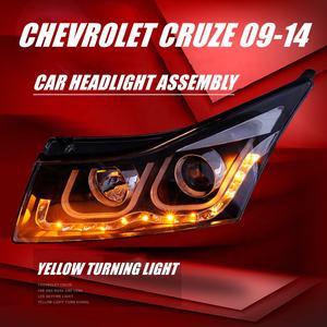 HYML linterna del coche de la Asamblea modificado lente de la luz de xenón LED Ojos de Ángel Dual U luz diurna para Cruze 09-14 - Product Image 3