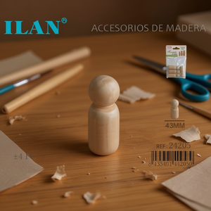 Il Pupazzo di Legno da 43 mm per Lavoretti Creativi - Product Image 3