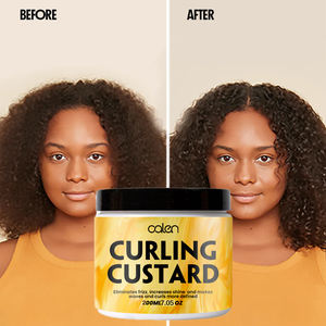 Luxfume 200ml Organic Custard Jelly Cream pour des <span class=keywords><strong>cheveux</strong></span> ondulés et bouclés, effet texturisant et lissant éliminant les frisottis ajoutant de la brillance - Product Image 1