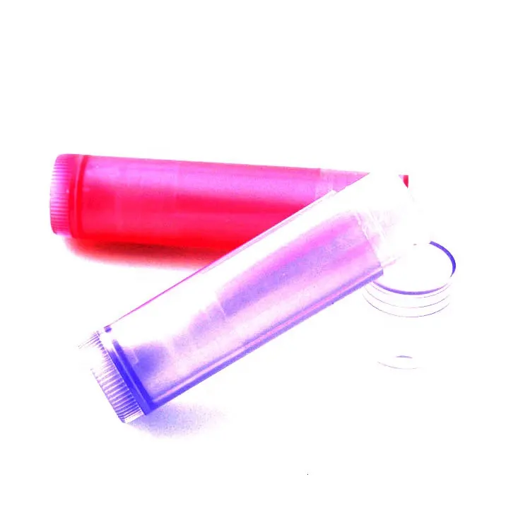 Tube de baume à lèvres rond sans BPA, 5g, blanc, noir, transparent, Mini récipient de baume à lèvres en plastique, Tube de rouge à lèvres, étui pots de rouge à lèvres, 5ml