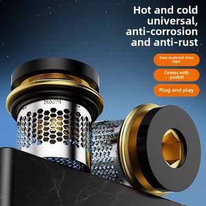 Válvula de <span class=keywords><strong>Ducha</strong></span> Anti-Retorno de Diseño Moderno con Diámetro Interior de 1/2\", Bloqueo Unidireccional con Filtro de 3/4\", Almohadilla de Goma para Baño - Product Image 6