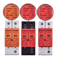 Dispositif de protection contre les surtensions solaires photovoltaïques 1000V CC 2P 3P T2 20KA 40KA Parafoudre domestique pour système d'énergie solaire