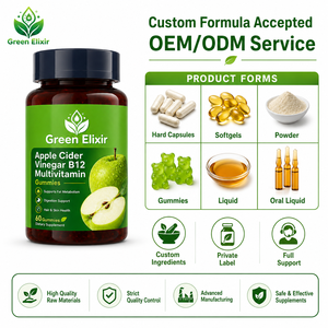 Green Elixir Vitaminas Personalizadas con Vinagre de Sidra de Manzana, B12, Multivitamínico en Gomitas para Recién <span class=keywords><strong>Nacidos</strong></span>, Apoyo Energético, Digestión e Inmunidad, 60 Unidades - Product Image 5
