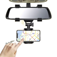 Support universel ABS pour tableau de bord de voiture avec fixation pour GPS et téléphone portable, chargeur intégré, conception stable pour l'intérieur de la voiture