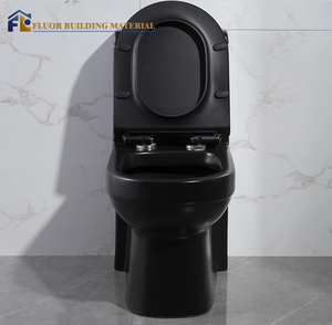 Nhà Máy Bán Buôn Kéo Dài Màu Đen Siphon Xả Sàn Gắn Một Mảnh Thiết Bị Vệ Sinh Gốm Nhà Vệ Sinh Bát Cho Phòng Tắm - Product Image 3